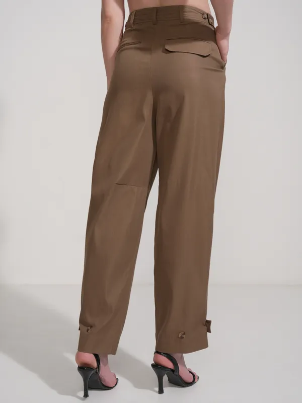 Solid Regular Fit Casual Trouser