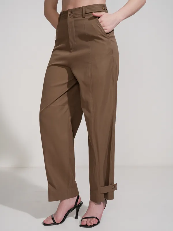 Solid Regular Fit Casual Trouser