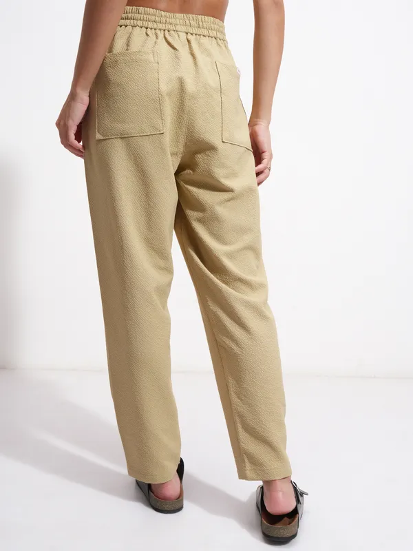 Tokyo Talkies Women Brown SOlid Regular Fit Casual Trouser