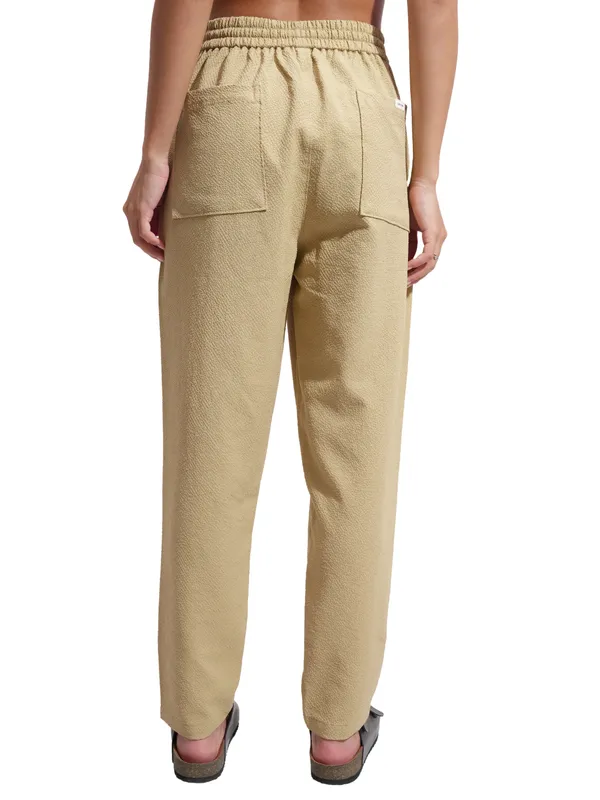 Tokyo Talkies Women Brown SOlid Regular Fit Casual Trouser