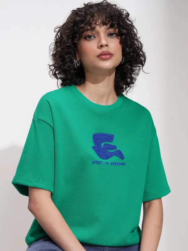 Embroidered Oversized Fit T-Shirt