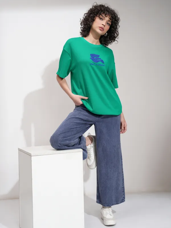 Embroidered Oversized Fit T-Shirt