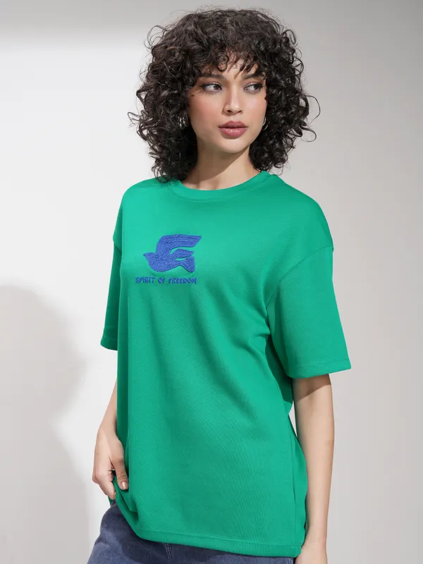 Embroidered Oversized Fit T-Shirt