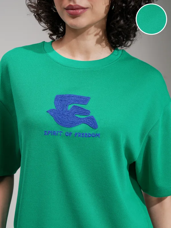 Embroidered Oversized Fit T-Shirt