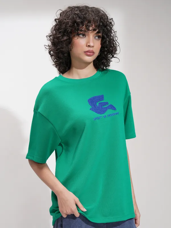 Embroidered Oversized Fit T-Shirt