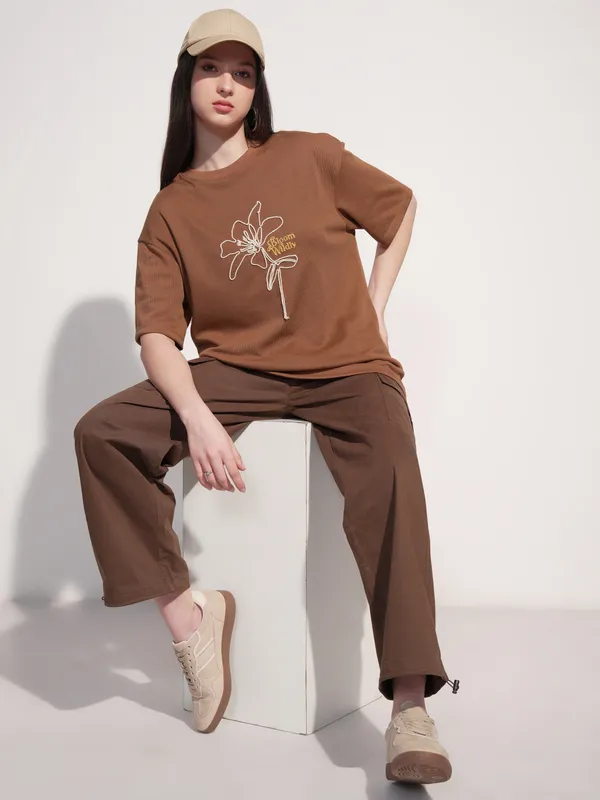 Embroidered Oversized Fit T-Shirt