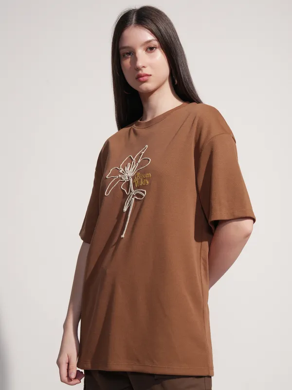 Embroidered Oversized Fit T-Shirt