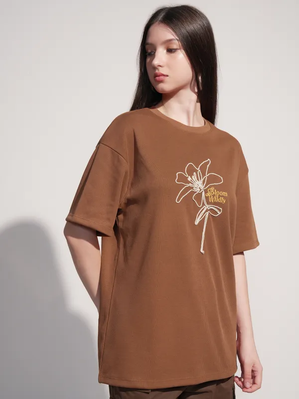 Embroidered Oversized Fit T-Shirt
