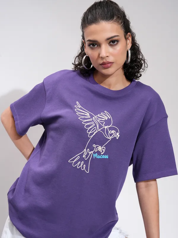 Self Design Oversized Fit T-Shirt