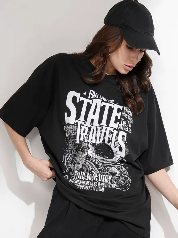 Printed Oversized Fit T-Shirt