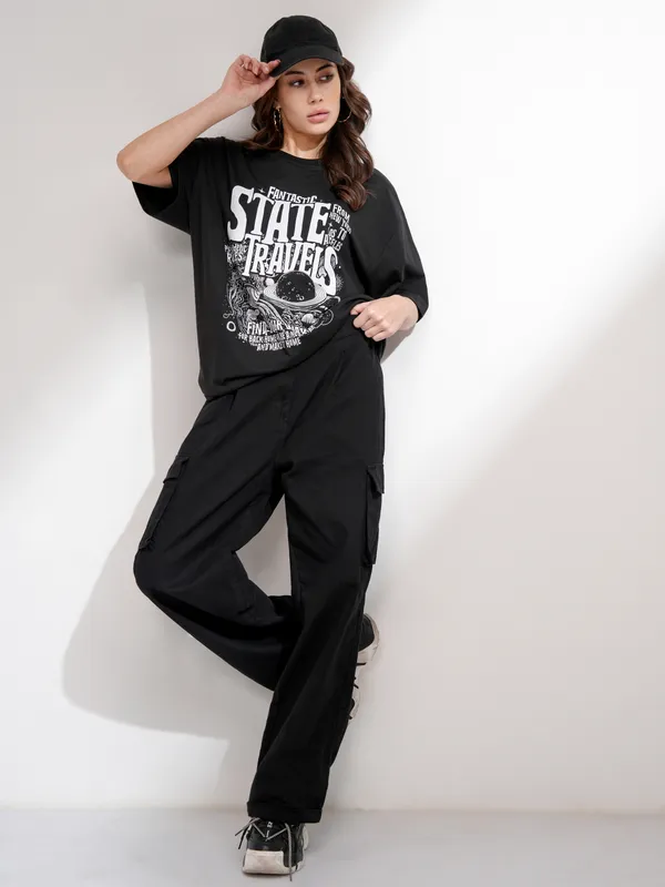 Printed Oversized Fit T-Shirt