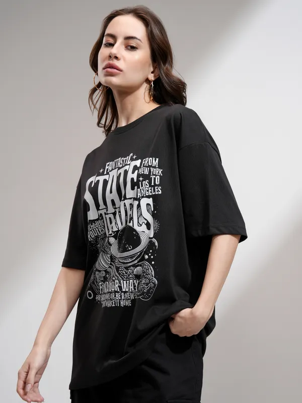 Printed Oversized Fit T-Shirt