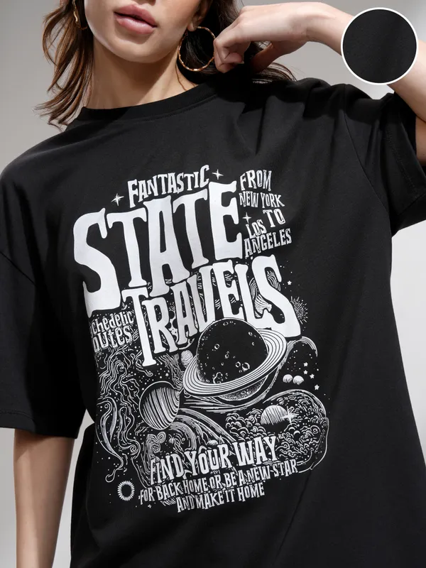Printed Oversized Fit T-Shirt