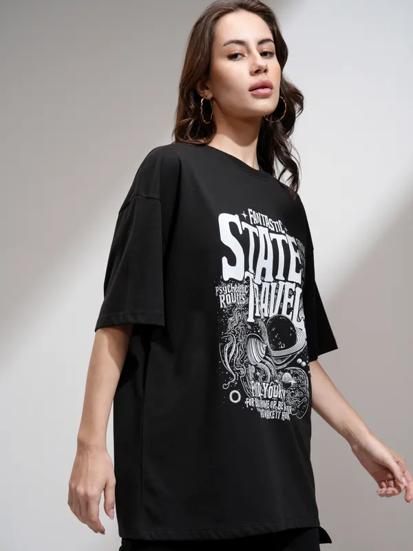 Printed Oversized Fit T-Shirt