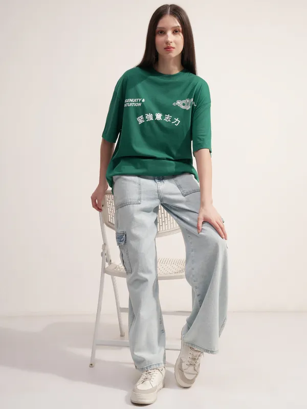 Printed Oversized Fit T-Shirt