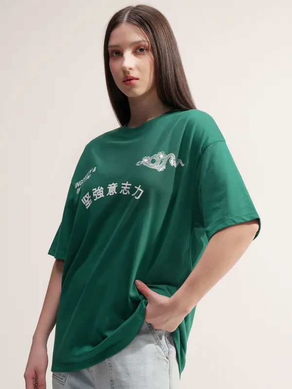 Printed Oversized Fit T-Shirt