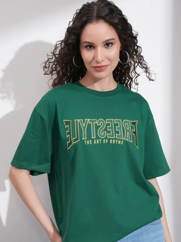 Self Design Oversized Fit T-Shirt