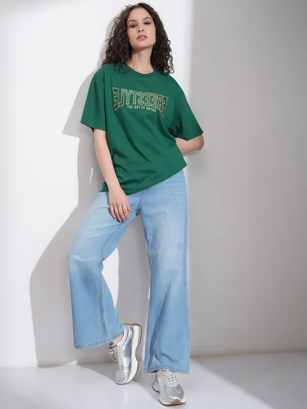 Self Design Oversized Fit T-Shirt