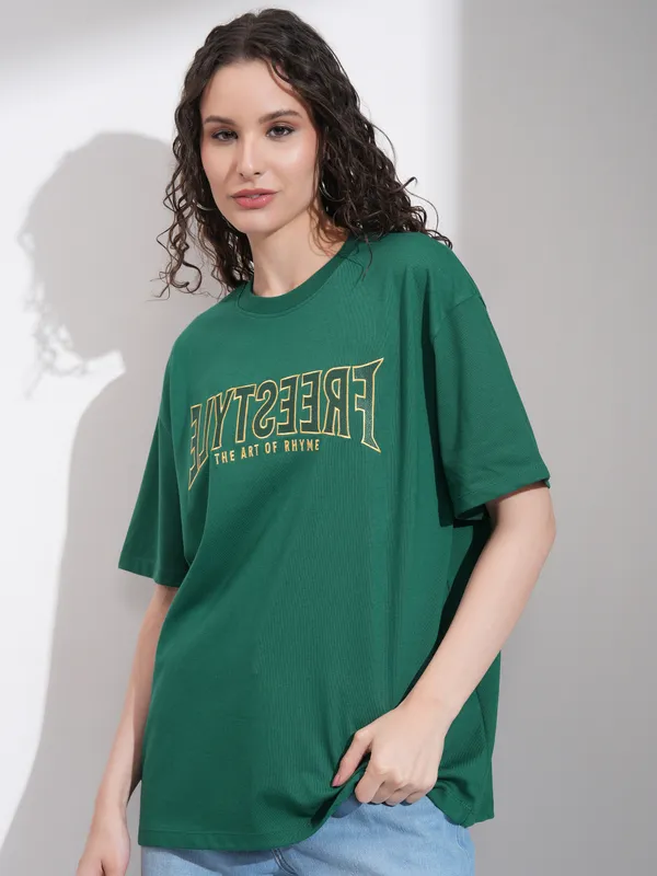 Self Design Oversized Fit T-Shirt