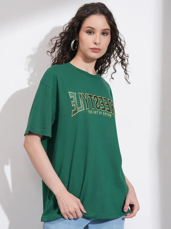 Self Design Oversized Fit T-Shirt