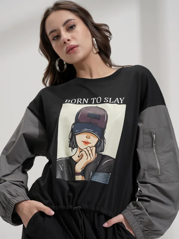 Printed Oversized Fit T-Shirt