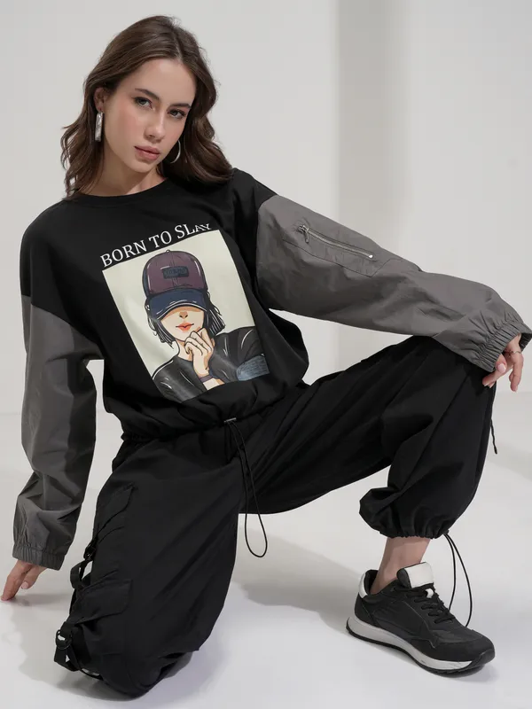 Printed Oversized Fit T-Shirt