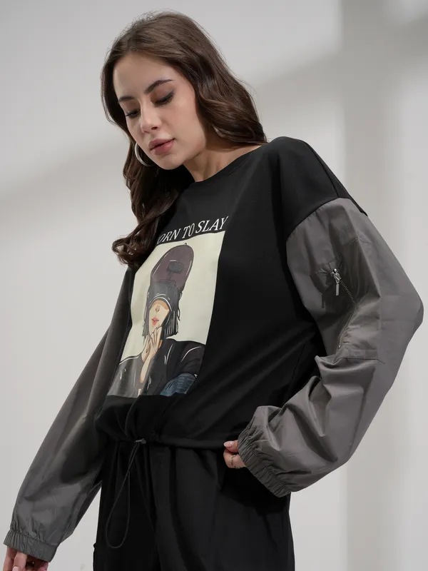 Printed Oversized Fit T-Shirt