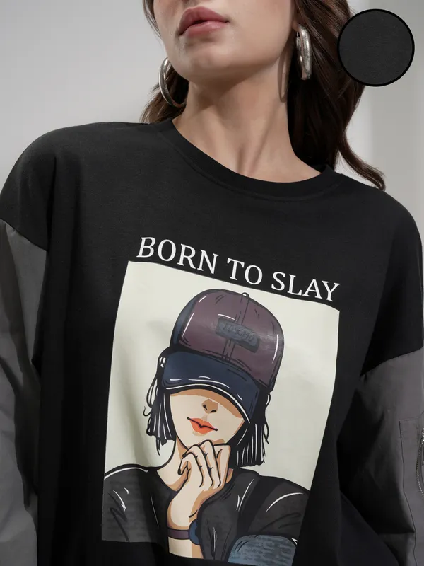 Printed Oversized Fit T-Shirt