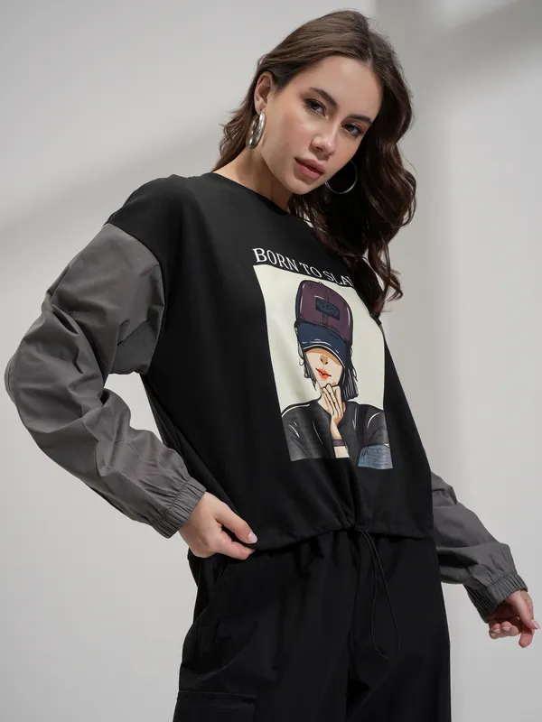 Printed Oversized Fit T-Shirt
