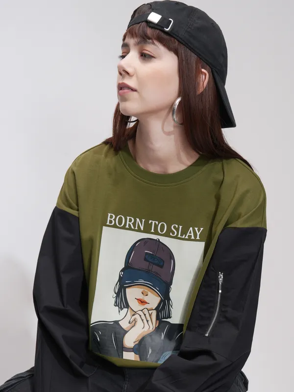 Printed Oversized Fit T-Shirt