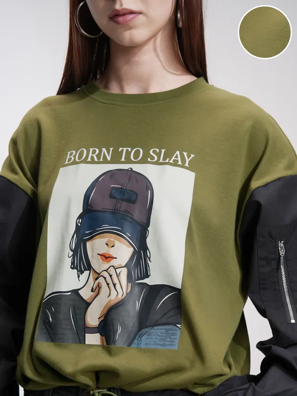 Printed Oversized Fit T-Shirt