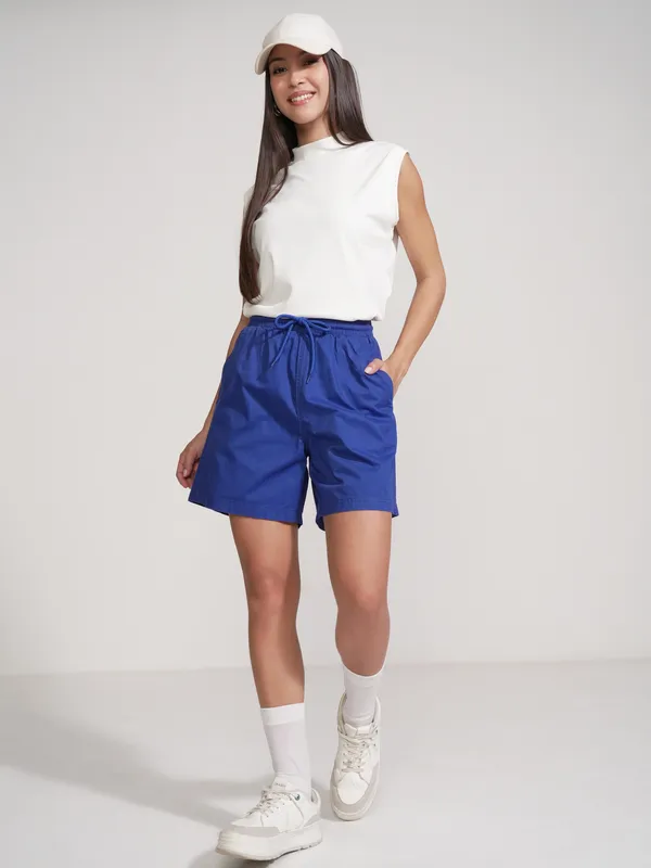 Tokyo Talkies Women Blue Regular Fit Shorts