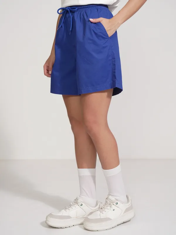 Tokyo Talkies Women Blue Regular Fit Shorts