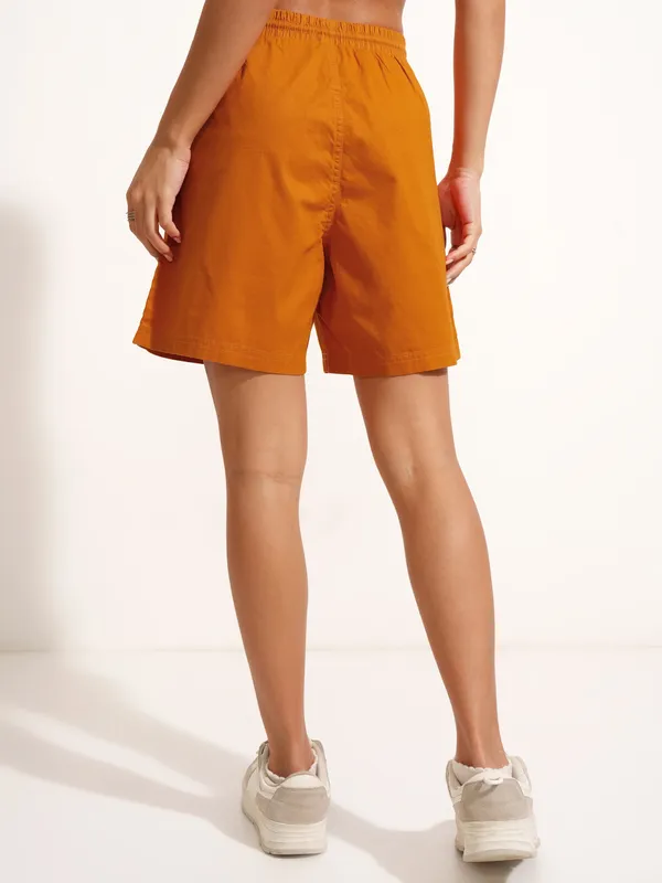 Tokyo Talkies Women Rust Regular Fit Shorts