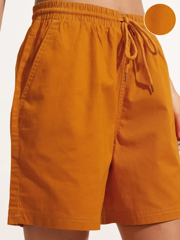 Tokyo Talkies Women Rust Regular Fit Shorts
