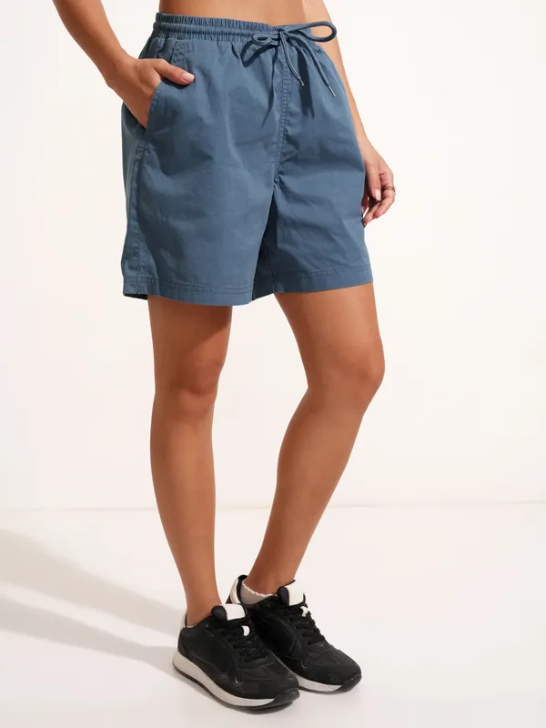 Tokyo Talkies Women Grey Regular Fit Shorts