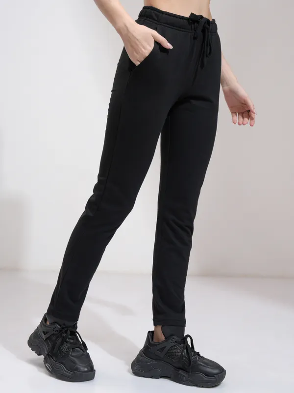  Tokyo Talkies Women Black Slim Fit Track Pants