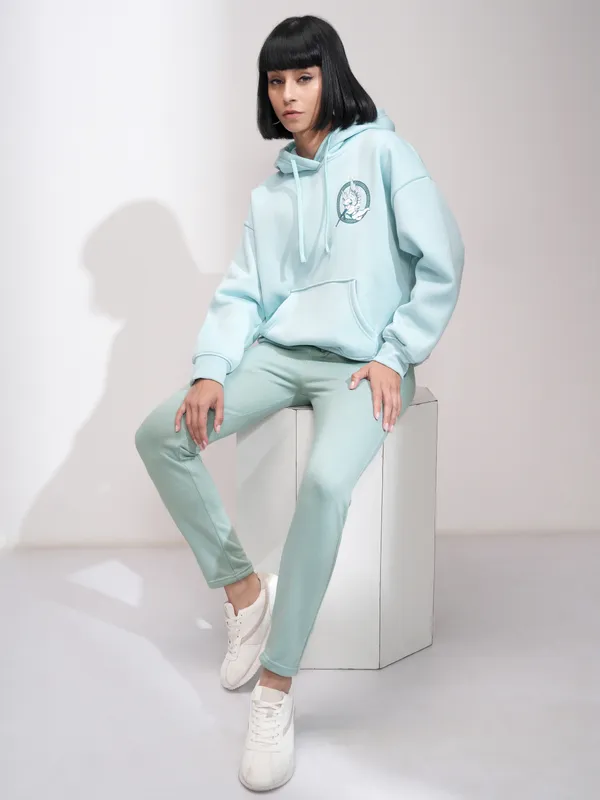  Tokyo Talkies Women Blue Slim Fit Track Pants