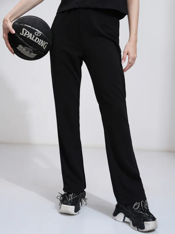 Tokyo Talkies Women Black Slim Fit Track Pants
