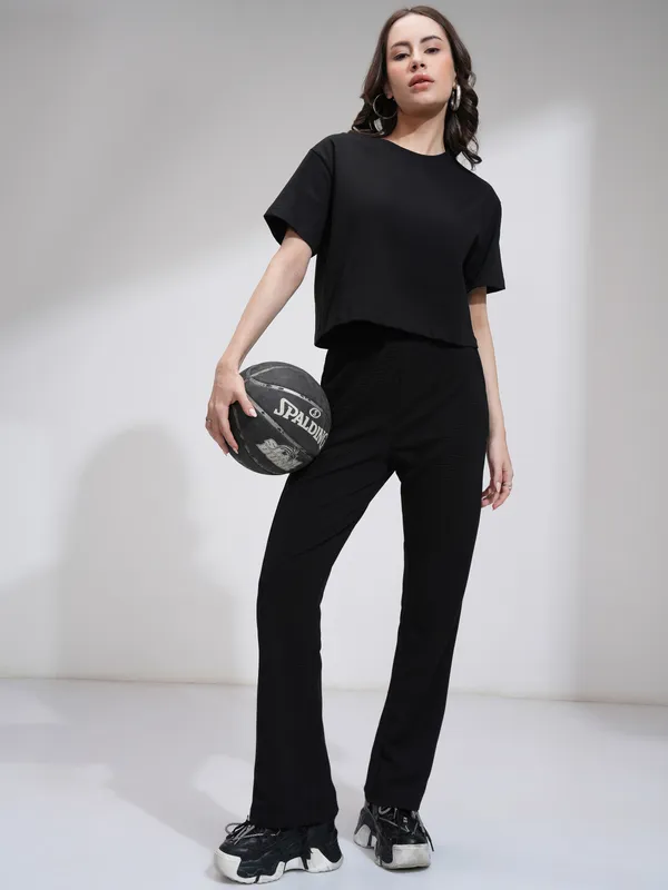 Tokyo Talkies Women Black Slim Fit Track Pants