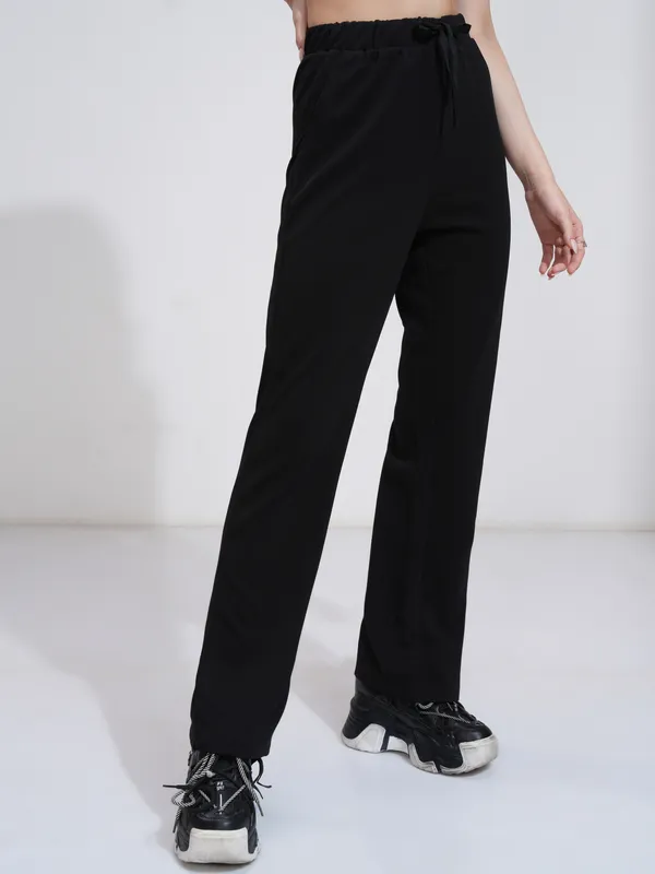 Tokyo Talkies Women Black Slim Fit Track Pants