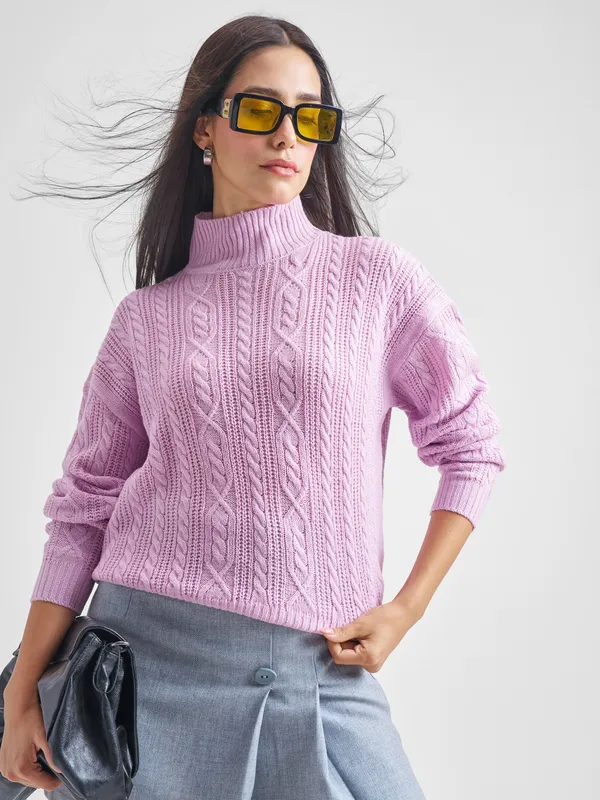  Tokyo Talkies Women Pink Round Neck Sweaters