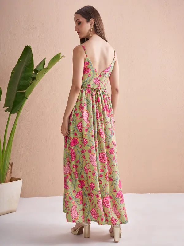 Printed Fit and Flare Dress