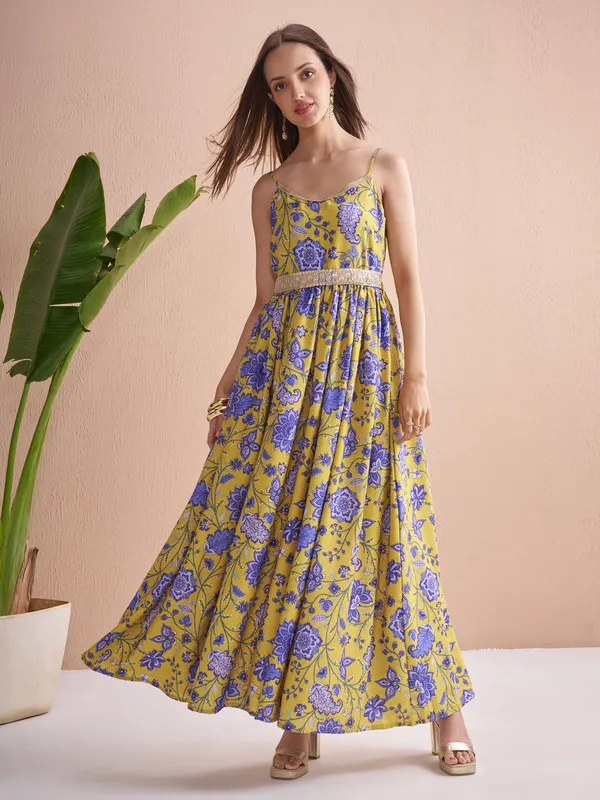 Printed Fit and Flare Dress