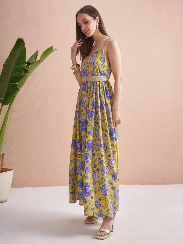 Printed Fit and Flare Dress