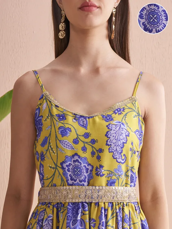 Printed Fit and Flare Dress