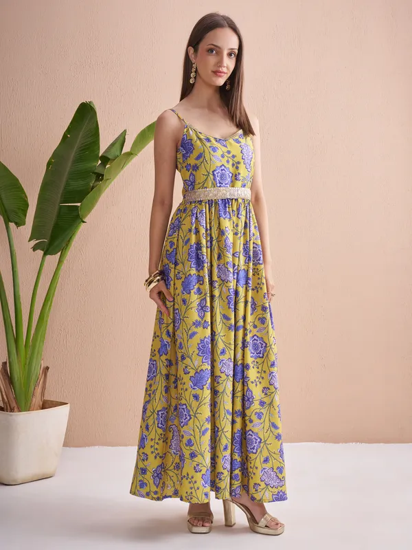 Printed Fit and Flare Dress