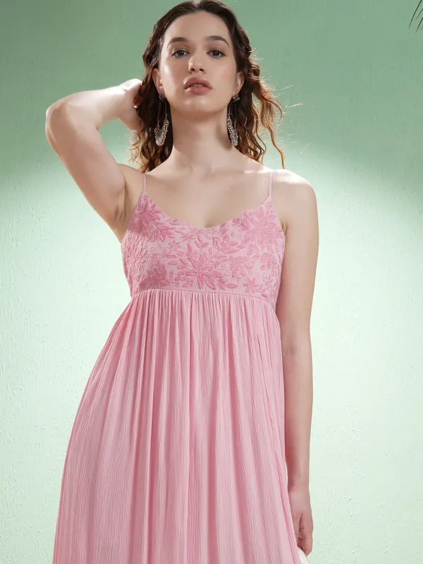 Embroidered Maxi Dress