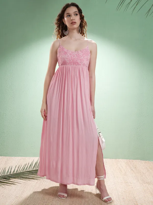 Embroidered Maxi Dress