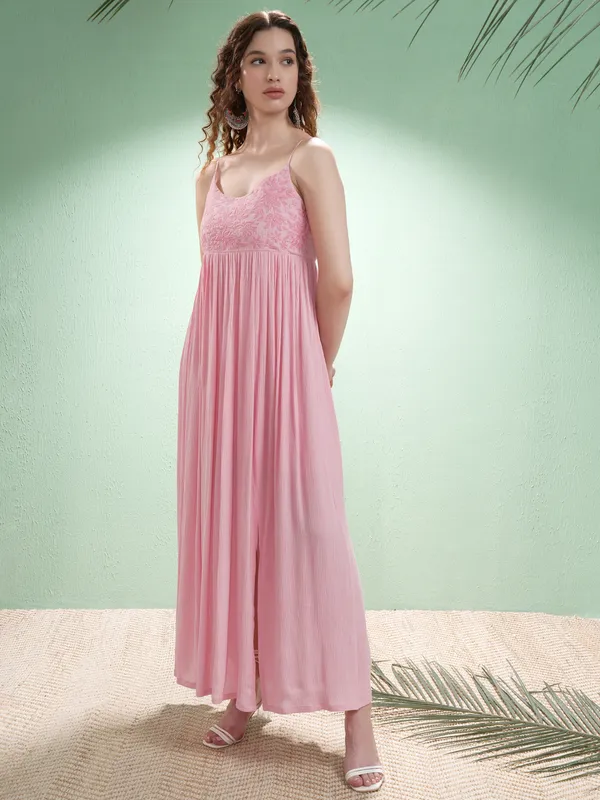 Embroidered Maxi Dress